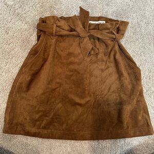 Abercrombie suede belted mini skirt. Worn once.  Great condition.